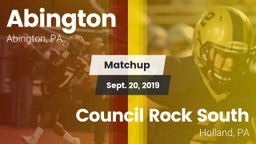 Matchup: Abington  vs. Council Rock South  2019