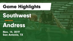 Southwest  vs Andress  Game Highlights - Nov. 14, 2019
