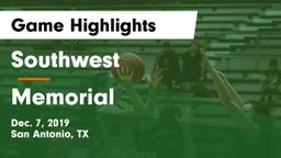 Southwest  vs Memorial  Game Highlights - Dec. 7, 2019
