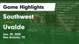 Southwest  vs Uvalde  Game Highlights - Jan. 28, 2020