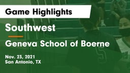 Southwest  vs Geneva School of Boerne Game Highlights - Nov. 23, 2021