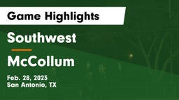 Southwest  vs McCollum  Game Highlights - Feb. 28, 2023