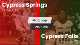 Matchup: Cypress Springs vs. Cypress Falls  2017