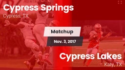 Matchup: Cypress Springs vs. Cypress Lakes  2017