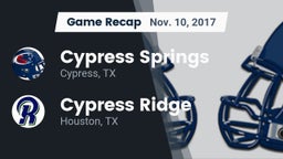Recap: Cypress Springs  vs. Cypress Ridge  2017