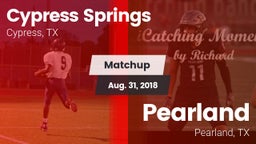 Matchup: Cypress Springs vs. Pearland  2018