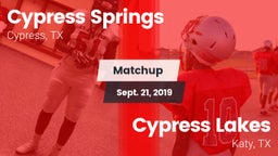 Matchup: Cypress Springs vs. Cypress Lakes  2019