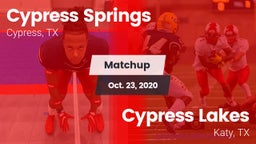 Matchup: Cypress Springs vs. Cypress Lakes  2020