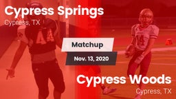 Matchup: Cypress Springs vs. Cypress Woods  2020