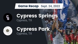 Recap: Cypress Springs  vs. Cypress Park   2022