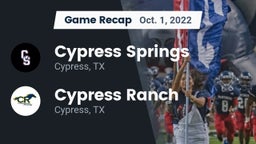 Recap: Cypress Springs  vs. Cypress Ranch  2022