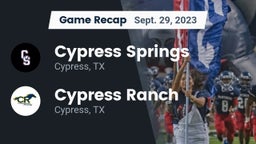 Recap: Cypress Springs  vs. Cypress Ranch  2023