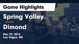 Spring Valley  vs Dimond  Game Highlights - Dec 29, 2016