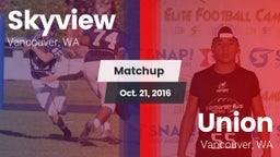 Matchup: Skyview  vs. Union  2016