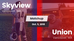 Matchup: Skyview  vs. Union  2018