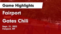 Fairport  vs Gates Chili  Game Highlights - Sept. 21, 2022