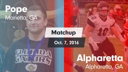 Matchup: Pope  vs. Alpharetta  2016