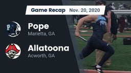 Recap: Pope  vs. Allatoona  2020