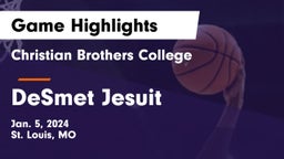 Christian Brothers College  vs DeSmet Jesuit Game Highlights - Jan. 5, 2024