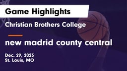 Christian Brothers College  vs new madrid county central Game Highlights - Dec. 29, 2023