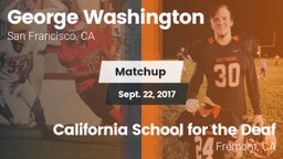 Matchup: Washington High Scho vs. California School for the Deaf 2017
