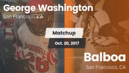 Matchup: Washington High Scho vs. Balboa  2017