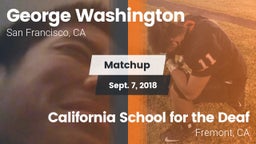 Matchup: Washington High Scho vs. California School for the Deaf 2018