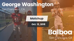 Matchup: Washington High Scho vs. Balboa  2018