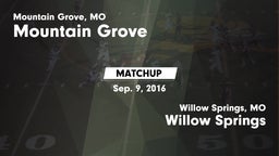 Matchup: Mountain Grove High vs. Willow Springs  2016