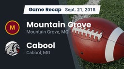 Recap: Mountain Grove  vs. Cabool  2018