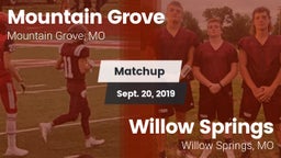 Matchup: Mountain Grove High vs. Willow Springs  2019