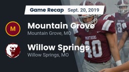Recap: Mountain Grove  vs. Willow Springs  2019