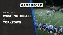 Recap: Washington-Lee  vs. Yorktown  2015