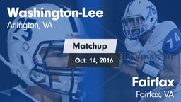 Matchup: Washington-Lee High vs. Fairfax  2016
