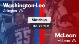 Matchup: Washington-Lee High vs. McLean  2016