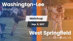 Matchup: Washington-Lee High vs. West Springfield  2017