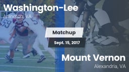 Matchup: Washington-Lee High vs. Mount Vernon   2017