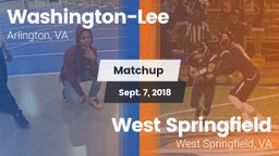 Matchup: Washington-Lee High vs. West Springfield  2018