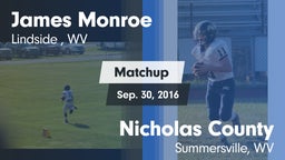 Matchup: James Monroe vs. Nicholas County  2016