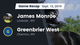 Recap: James Monroe vs. Greenbrier West  2019
