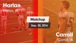 Matchup: Harlan  vs. Carroll  2016