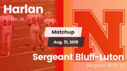 Matchup: Harlan  vs. Sergeant Bluff-Luton  2018