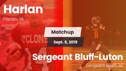 Matchup: Harlan  vs. Sergeant Bluff-Luton  2019