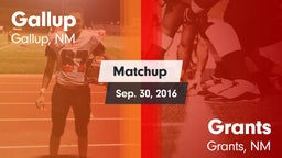 Matchup: Gallup  vs. Grants  2016