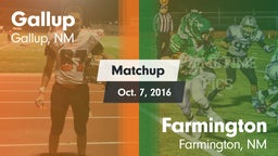Matchup: Gallup  vs. Farmington  2016