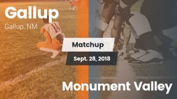 Matchup: Gallup  vs. Monument Valley 2018