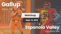 Matchup: Gallup  vs. Espanola Valley  2019