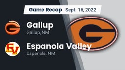 Recap: Gallup  vs. Espanola Valley  2022