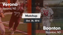 Matchup: Verona  vs. Boonton  2016