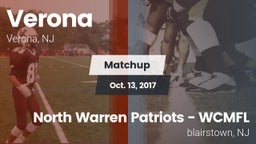 Matchup: Verona vs. North Warren Patriots - WCMFL 2017